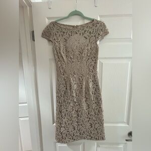 Gorgeous Taupe with a slight shine lace dress